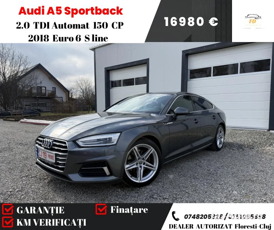 Audi A5 Sportback 2.0 TDI S tronic de vanzare in Cluj-Napoca, Cluj - poza 1